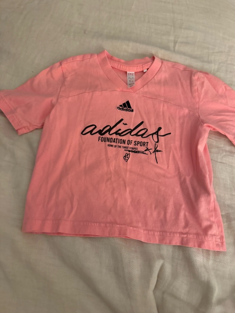 adidas Pink Short Sleeve Logo Tee